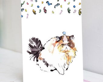 Lady the Persian Cat Birthday Card | Persian Cat Card | Funny Cat Card