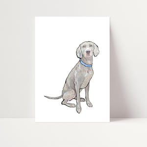 Arte da parete Weimaraner / Stampa Weimaraner / Regalo Weimaraner