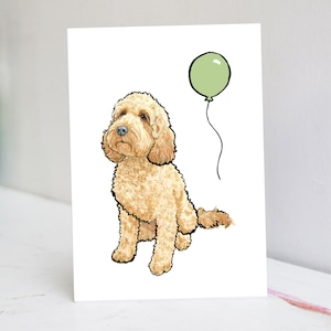 Carte personnalisée Cockapoo de fête
