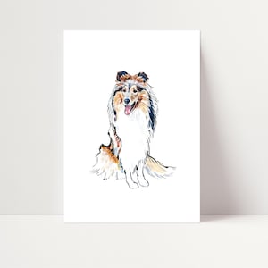 Collie Wand Kunst | Kurzhaar Collie Print | Collie Geschenk