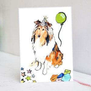 Personalisierte grobe Collie Karte
