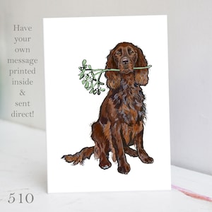 Schokolade Cocker Spaniel Weihnachtskarte