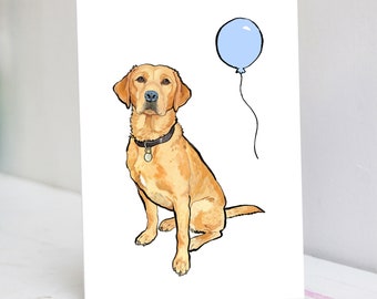 Personalised Fox Red Labrador Card