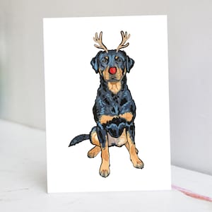 Personalisierte Rottweiler Weihnachtskarte