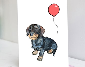 Personalised Wired Dachshund Card
