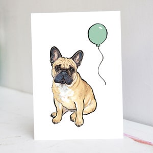 Personalised Fawn Frenchie Card