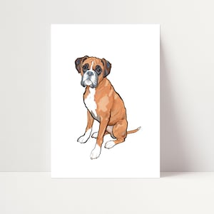 Stampa Boxer / Arte murale con cane Boxer