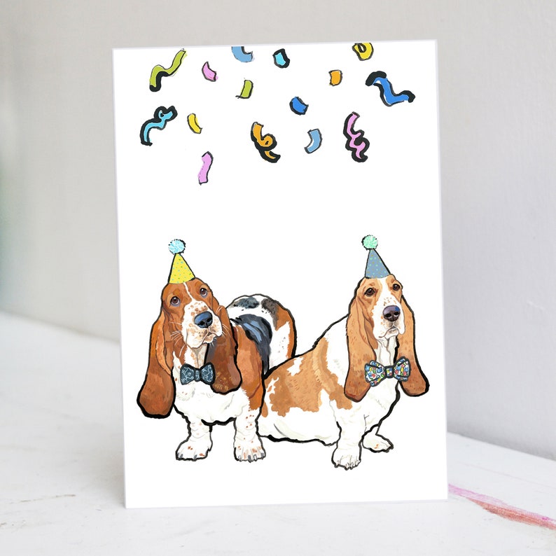 Basset Hound Birthday Card Basset Hound Card Etsy