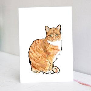 Ginger Tabby Cat-kaart | Oranje kattenkaart