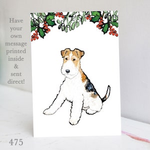 Carte de Noël Fox Terrier