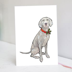 Cartolina di Natale Weimaraner