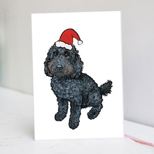Biglietto di Natale Cockapoo nero