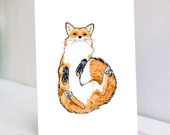 Happy Fox Card | Fox Greetings Card | Fox Birthday Card