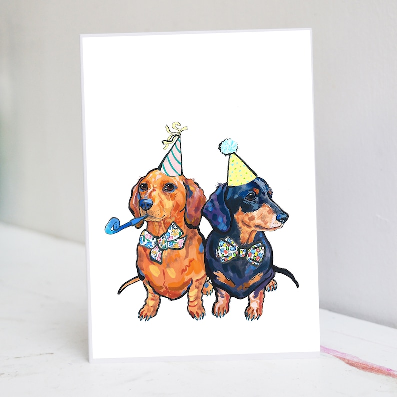 Dackel Geburtstagskarte Wurst Hund Geburtstagskarte Etsy