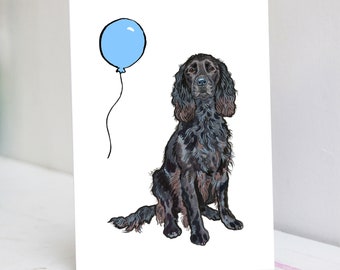 Personalised Black Cocker Spaniel Card