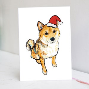 Carte de Noël Shiba Inu