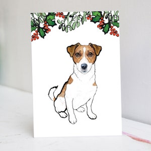 Carte de Noël Jack Russell personnalisée