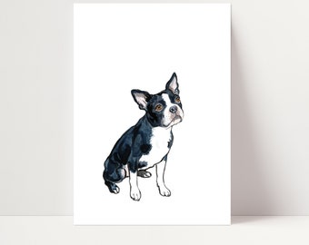 Boston Terrier Print | Boston Terrier Wall Art