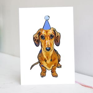 Personalised Red Dachshund Card