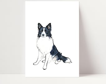 Border Collie Print | Border Collie Wall Art