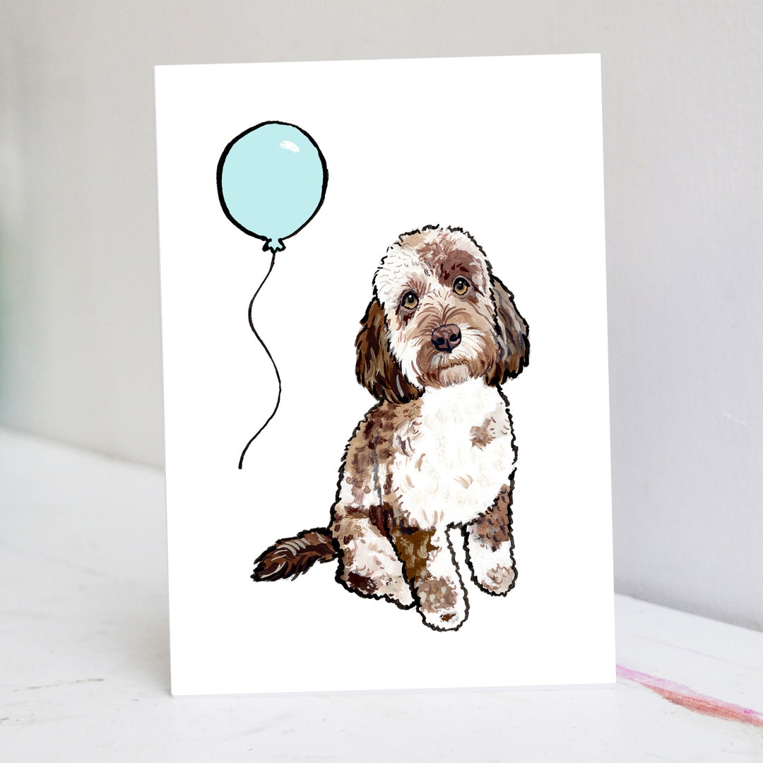 Cockapoo Photo Card Personalised Merle Cockapoo Card - Etsy