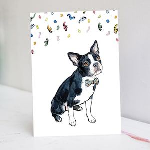 Personalisierte Boston Terrier Karte