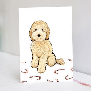 Carte de Noël personnalisée Golden Doodle
