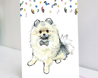Personalised Sable Pomeranian Card
