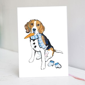 Beagle Weihnachtskarte