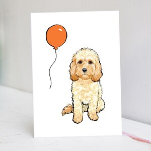 Personalised Apricot Cavapoo Card