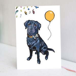 Personalised Black Labrador Card