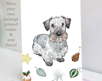 Cesky Terrier Weihnachtskarte