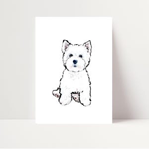 Westie Wall Art | Westie Print | Westie Lover Gift