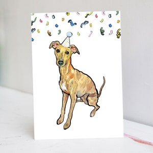 Personalised Brindle Whippet Card