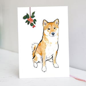 Festliche Shiba Inu Weihnachtskarte