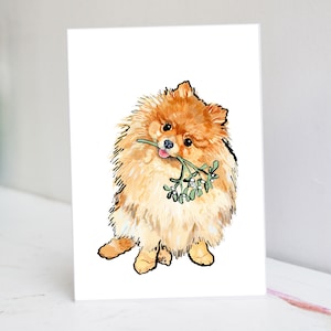 Pomeranian Christmas Card