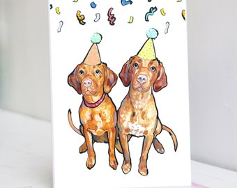 Vizsla Birthday Card | Vizsla Card