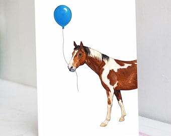 Tarjeta de caballo Tobiano