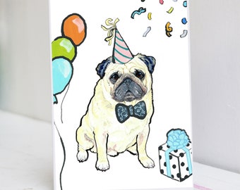 Personalised Pug Card