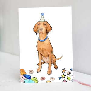 Gepersonaliseerde Hongaarse Vizsla-kaart