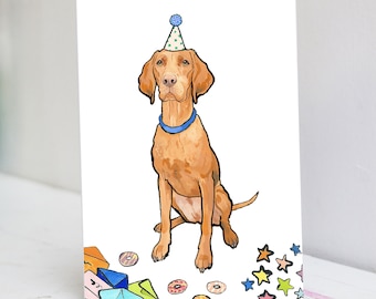 Personalised Hungarian Vizsla Card