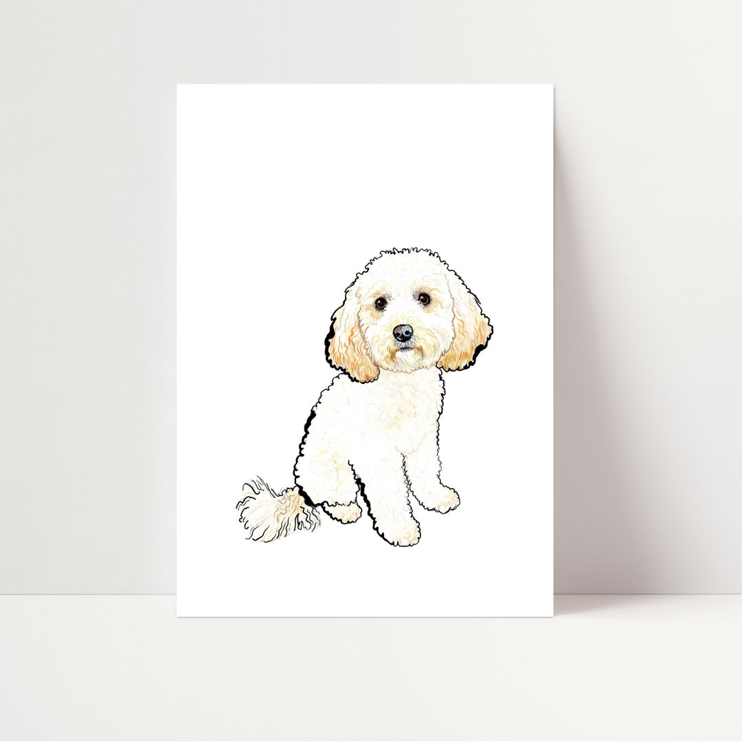 Cavapoochon Print | Cavapoochon Wall Art - Etsy UK