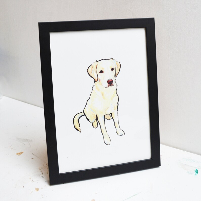Yellow Labrador Wall Art Yellow Labrador Print Yellow Etsy