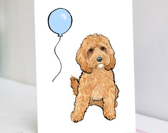 Personalised Ruby Cavapoo Birthday Card