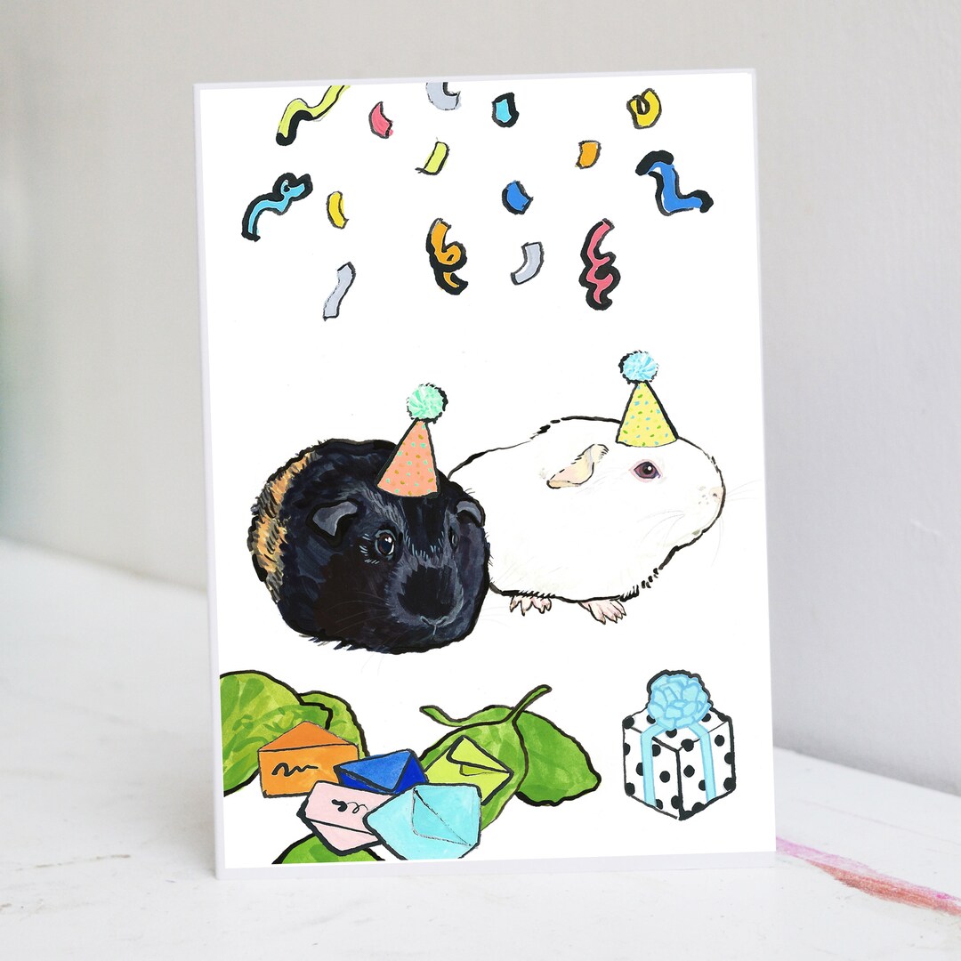 Guinea Pig Birthday Card - Etsy UK