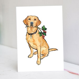 Biglietto di Natale personalizzato Fox Red Labrador