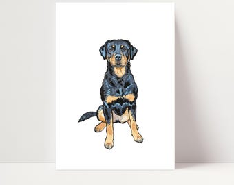 Rottweiler Print | Rottweiler Wall Art