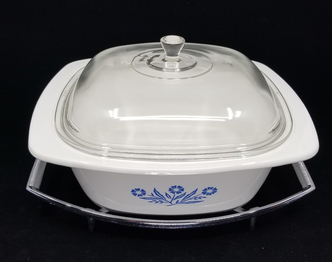 Corning Ware 4 Qt Blue Cornflower Dutch Oven With Domed Lid Etsy