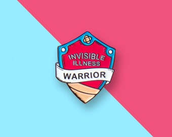 Invisible Illness Warrior Enamel Pin: Mental Health Awareness