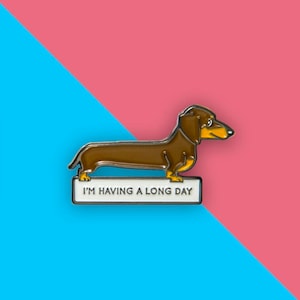 Dachshund Enamel Pins (Black or Brown)